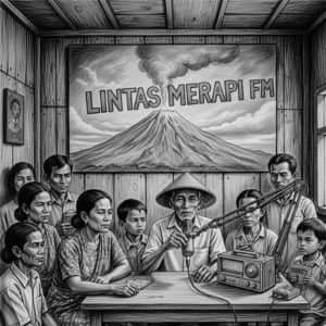 Peran Radio Komunitas Lintas Merapi dalam Meneguhkan Ketangguhan Masyarakat ilistrasi suara bencana